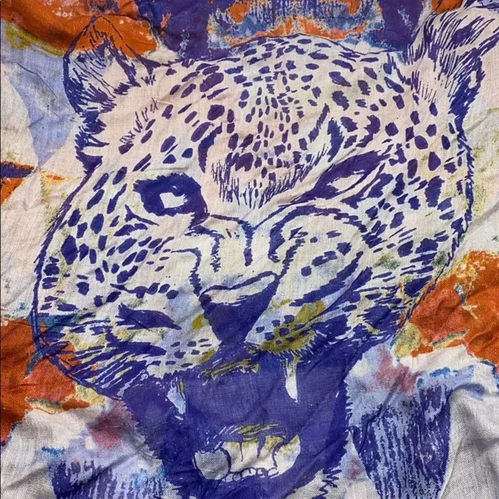 BCBG Generation Boho Cheetah Safari Winter Scarf
